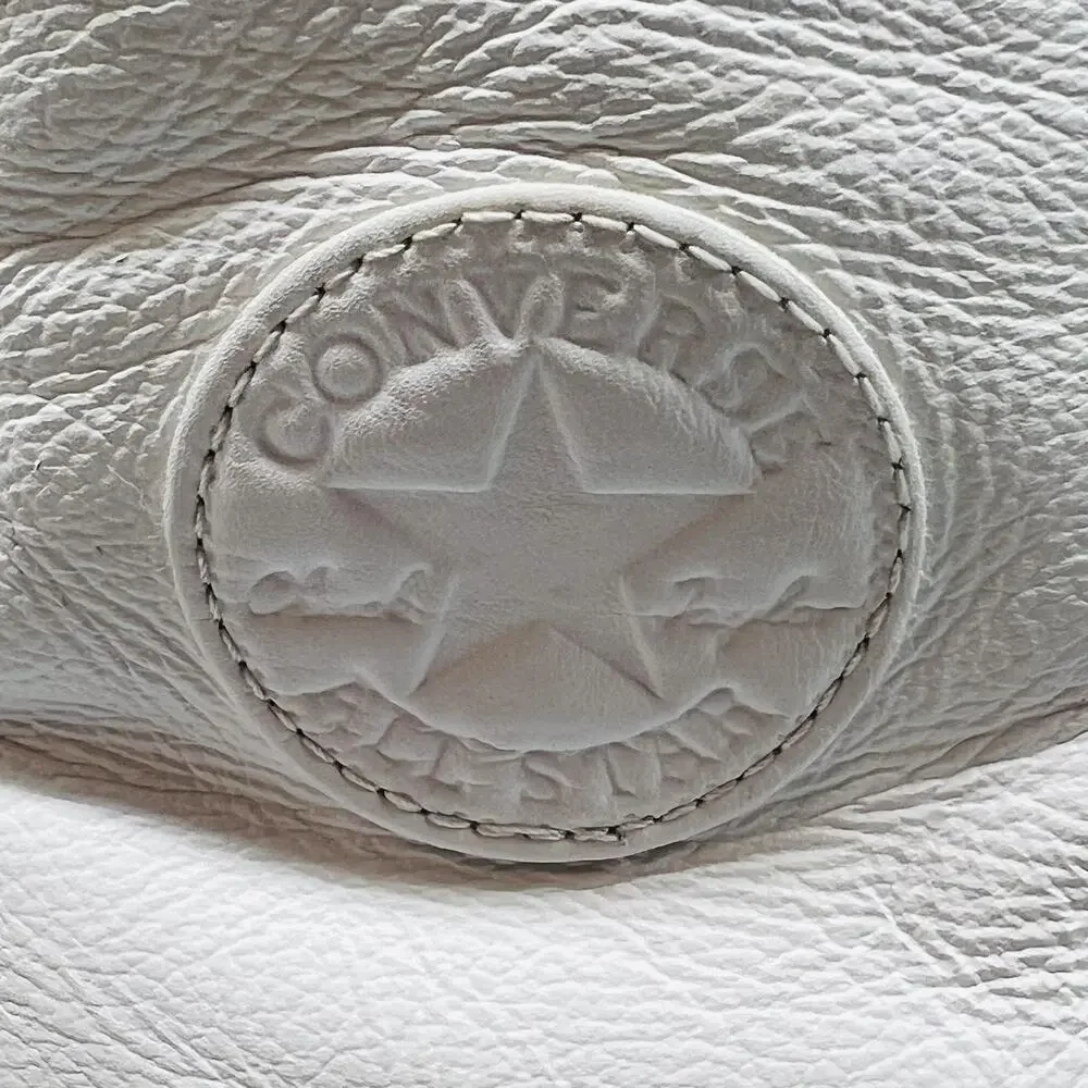 Converse Shoes Mens 9.5 White Leather Chuck Taylor All Star High Top Sneakers